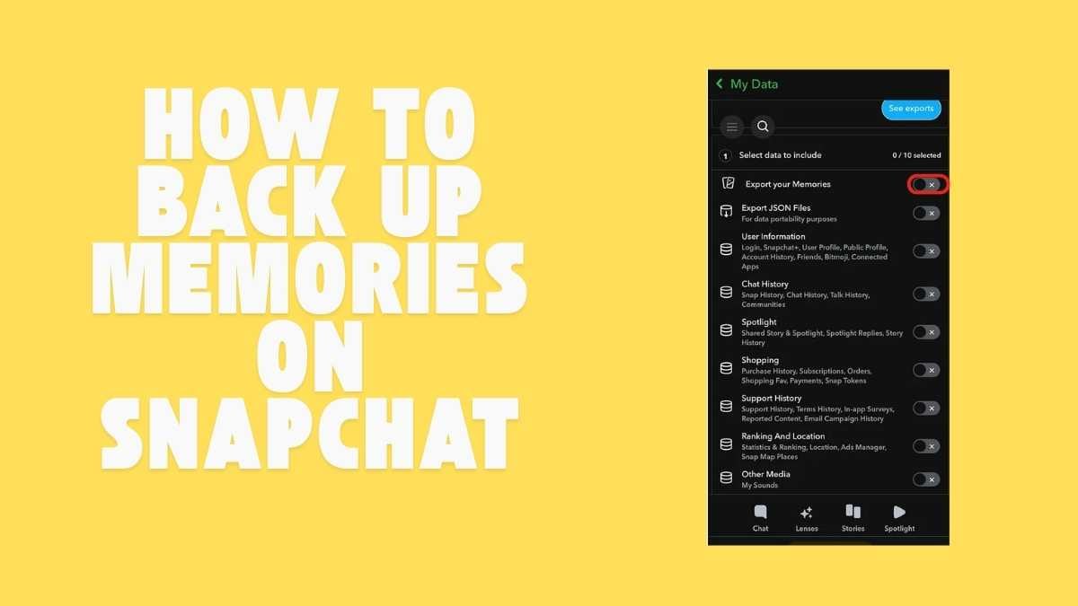 How To Back Up Memories On Snapchat