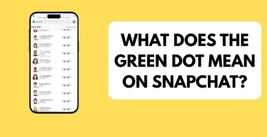 What does the green dot mean on snapchat